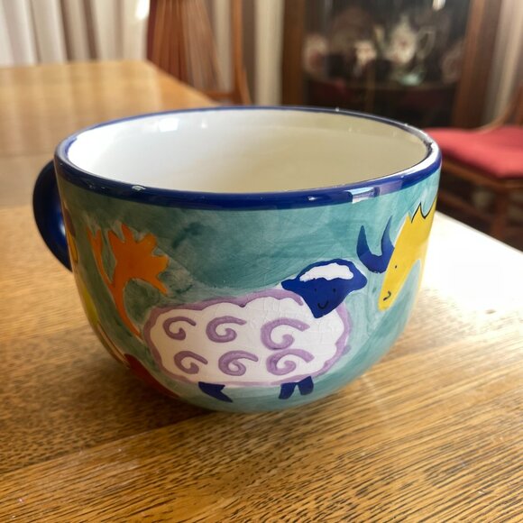 Sheep Cow and Farmers Themed Susan Sargent Coffee Cup Mug - Picture 3 of 7